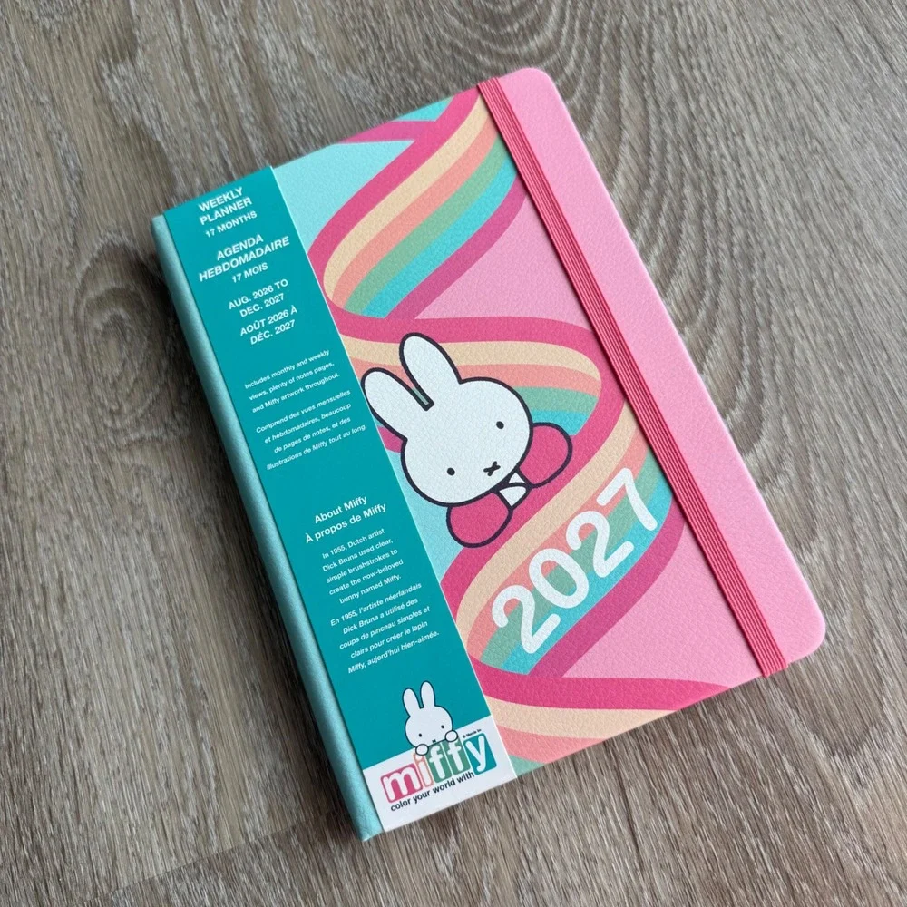 Orange Circle Studio Miffy 2027 Weekly Planner 17 Month Aug 2026-Dec 2027 Pink